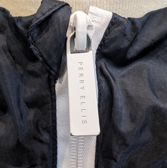 Perry Ellis Mens Hooded Bomber Jacket, Blue, Large  Bomber Jacket - Picture 6 of 12